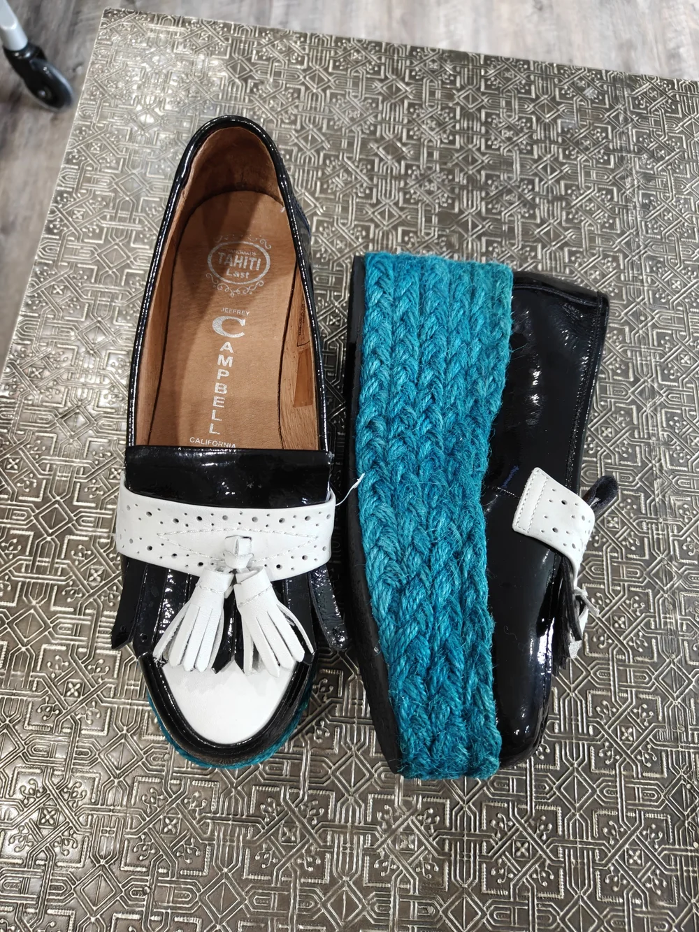 🐢 Jeffrey Campbell Termino platform espadrille loafer Size 7